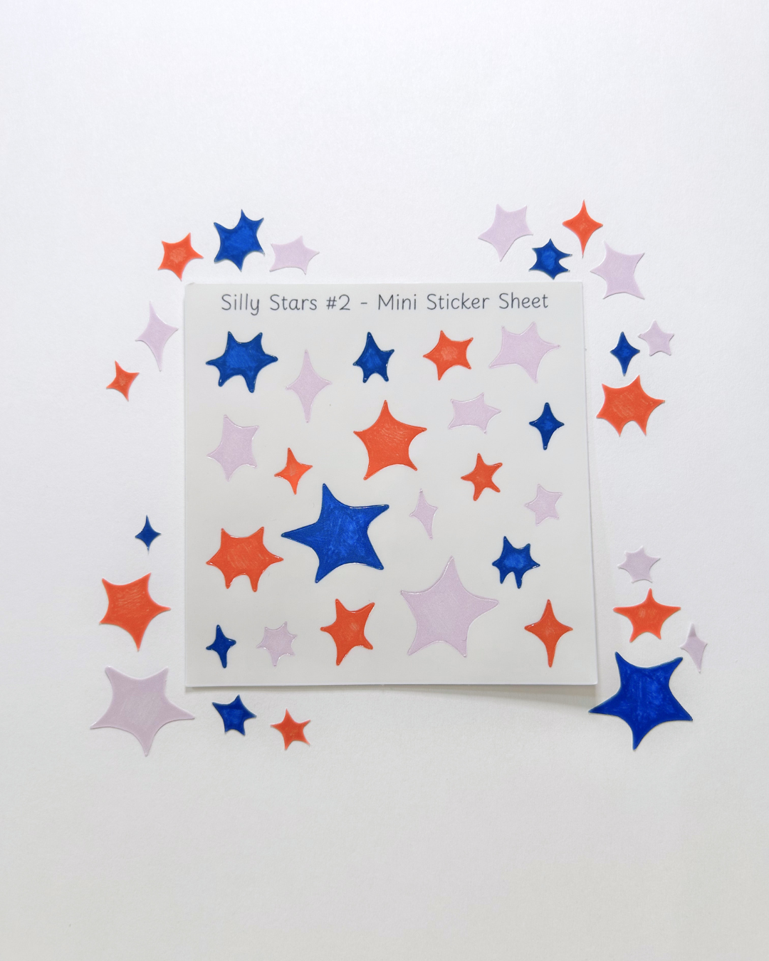 Silly Stars Mini Sticker Sheet - Junk Journal / Planner Stickers