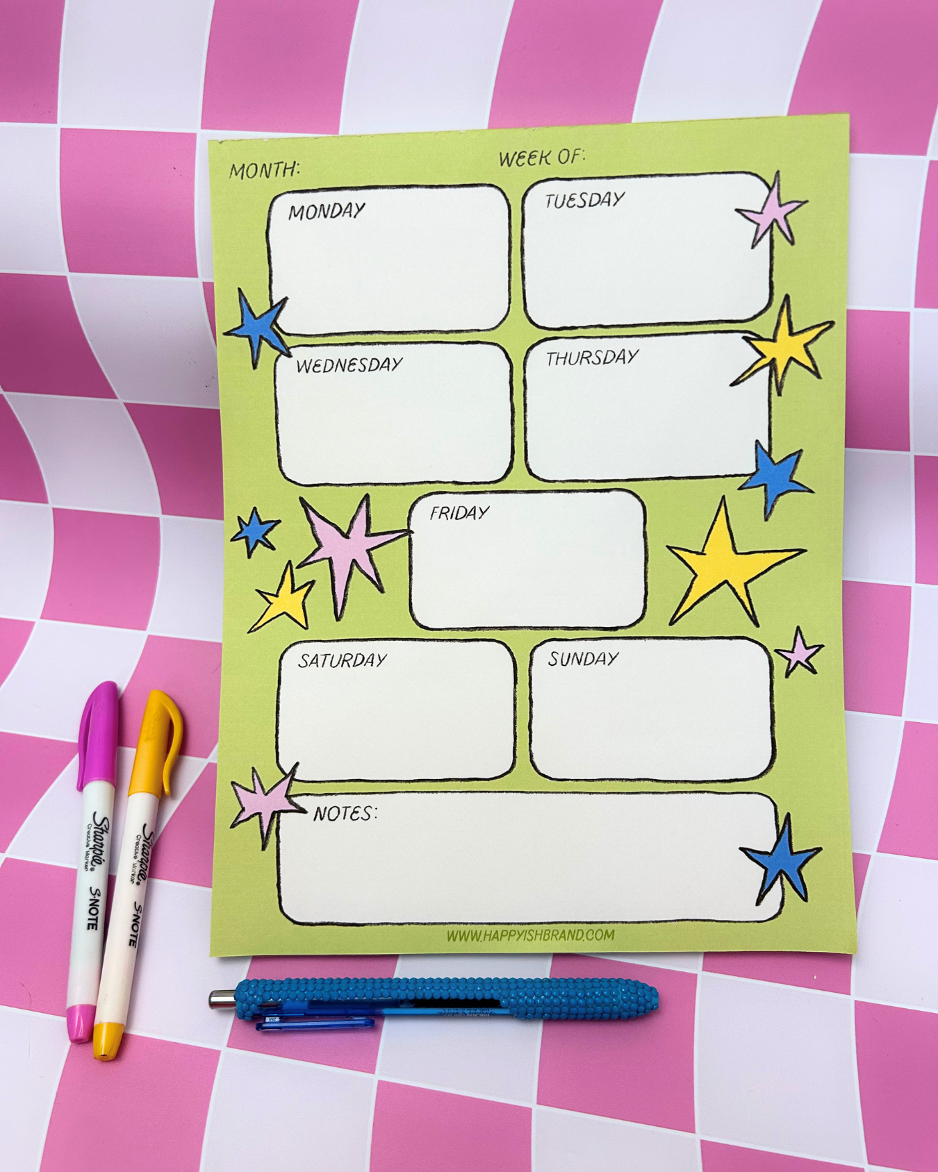 Star Girl Planner Notepad - 8x11.5" Weekly Planner Pad