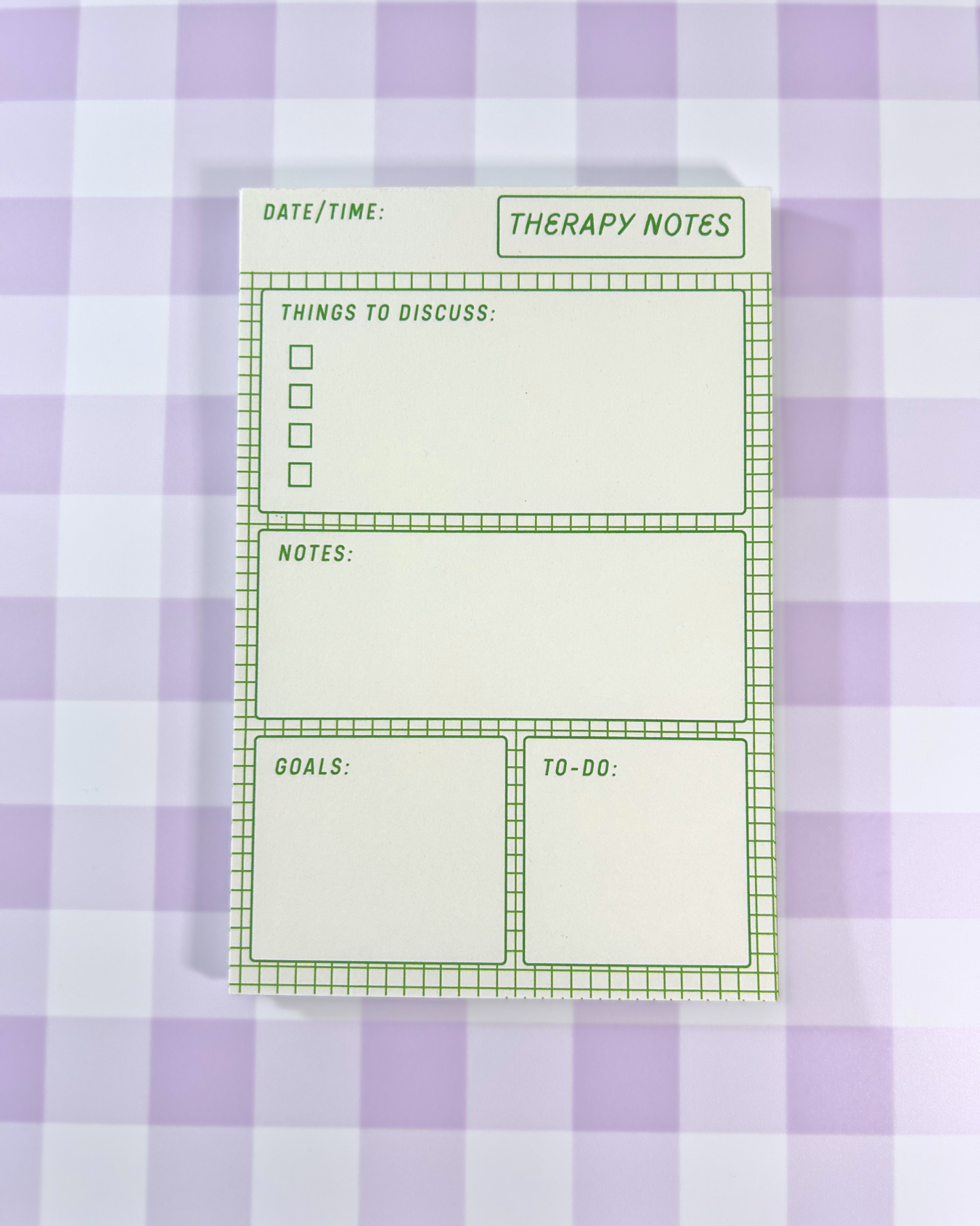 Therapy Notes Notepad - 4x6" Mental Health Stationery