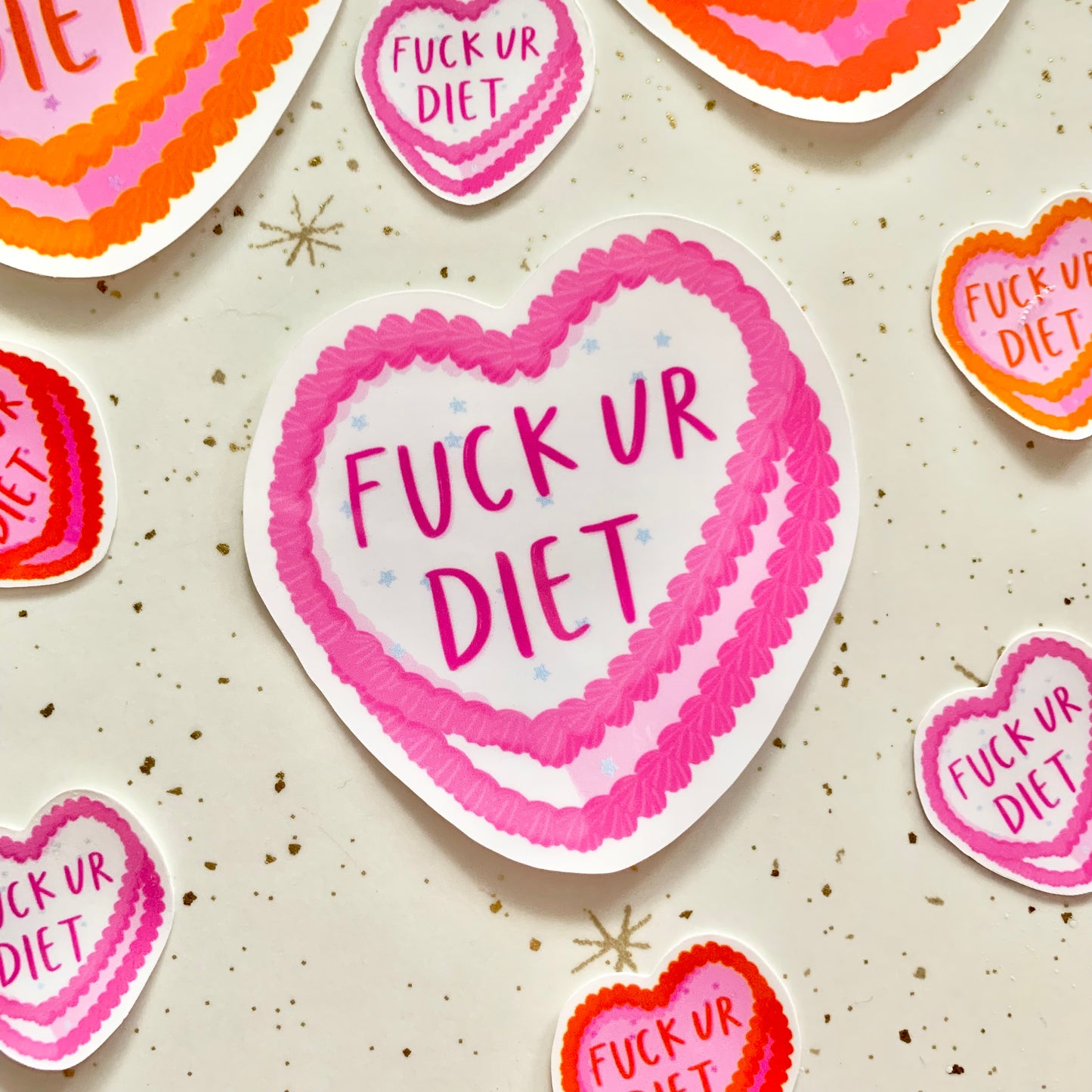 Fuck Your Diet | Cake Sticker - Anti Diet Culture Stickers