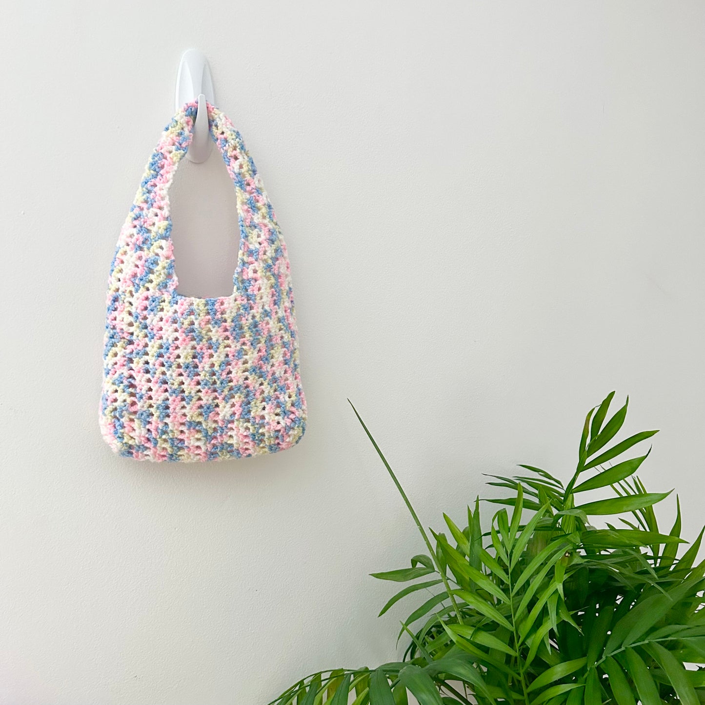 Colorful Crochet Tote Bag