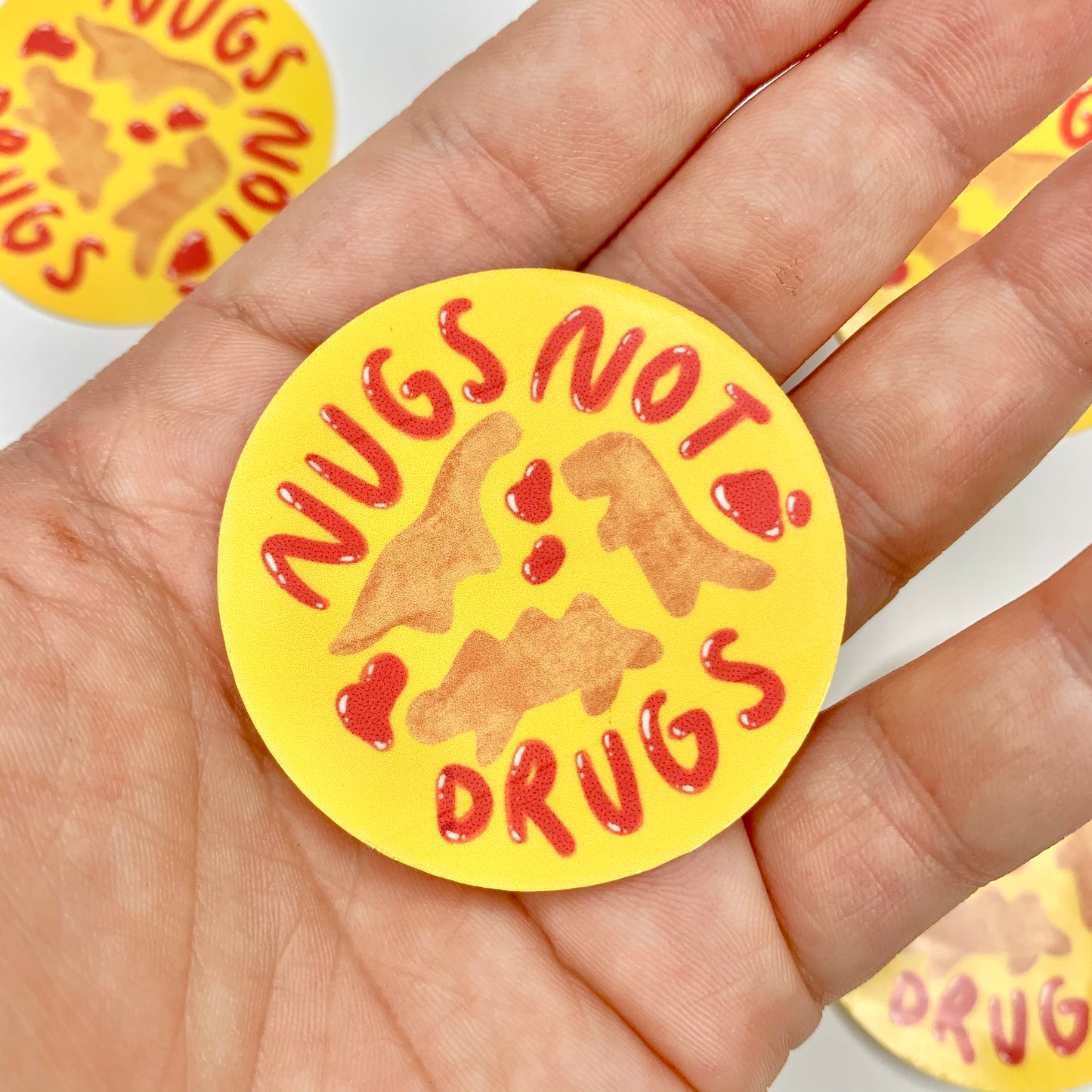 Nugs Not Drugs | Dino Chicken Nugget Sticker