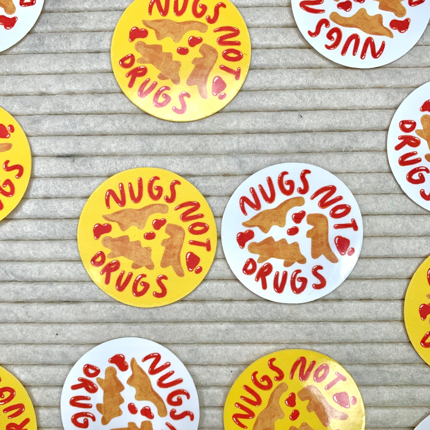 Nugs Not Drugs | Dino Chicken Nugget Sticker