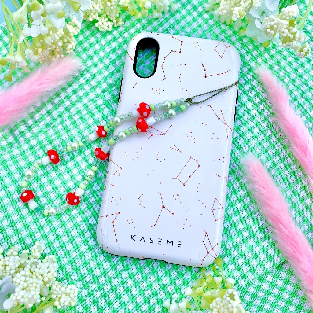 Cottagecore Red Mushroom Phone Charm