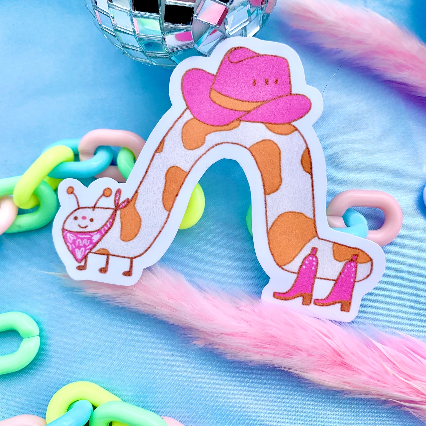 Cowboy Caterpillar Sticker
