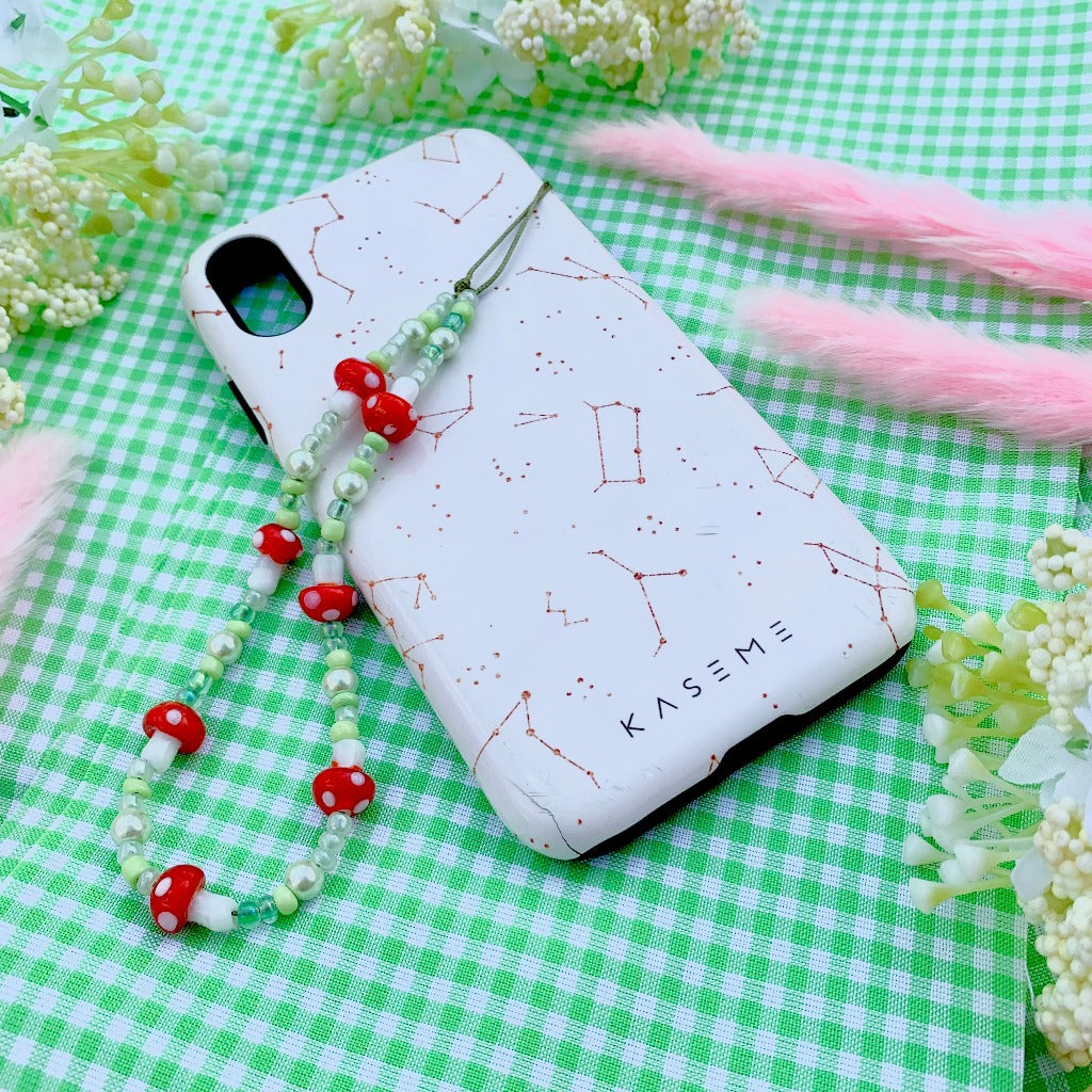 Cottagecore Red Mushroom Phone Charm