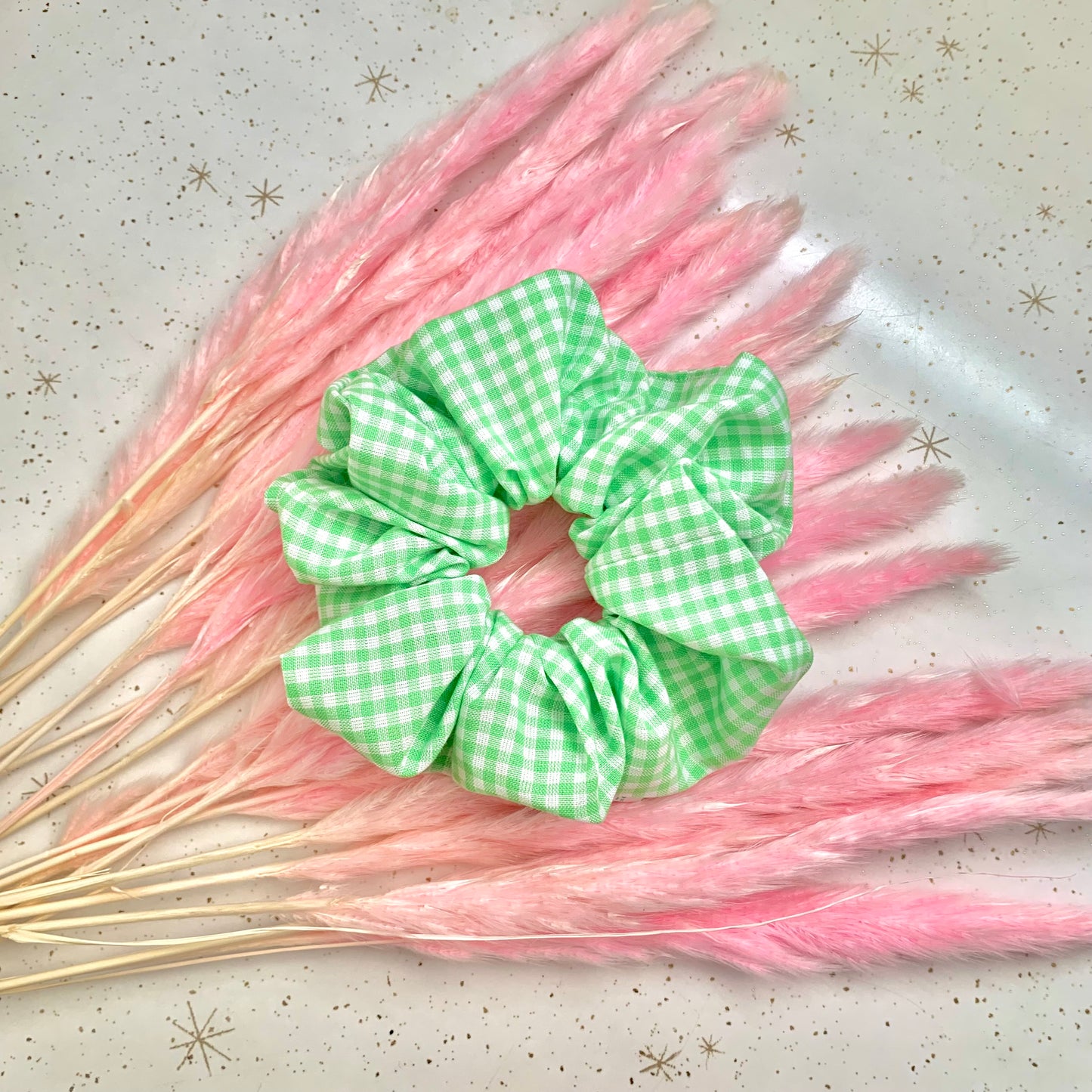 Lynnie Green Gingham Scrunchie