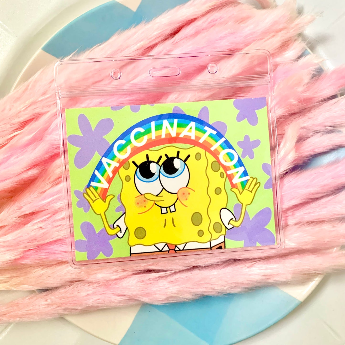 SpongeBob Vaccination Card Holder