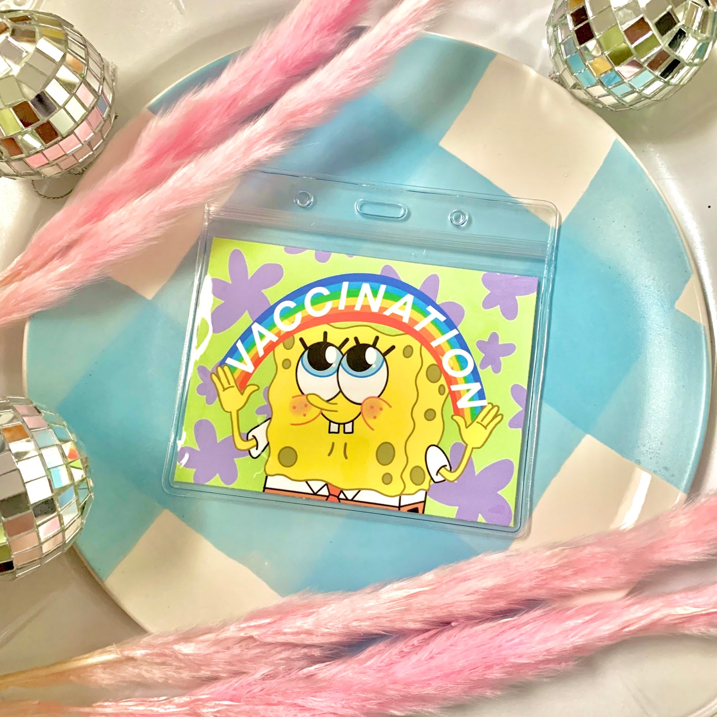 SpongeBob Vaccination Card Holder