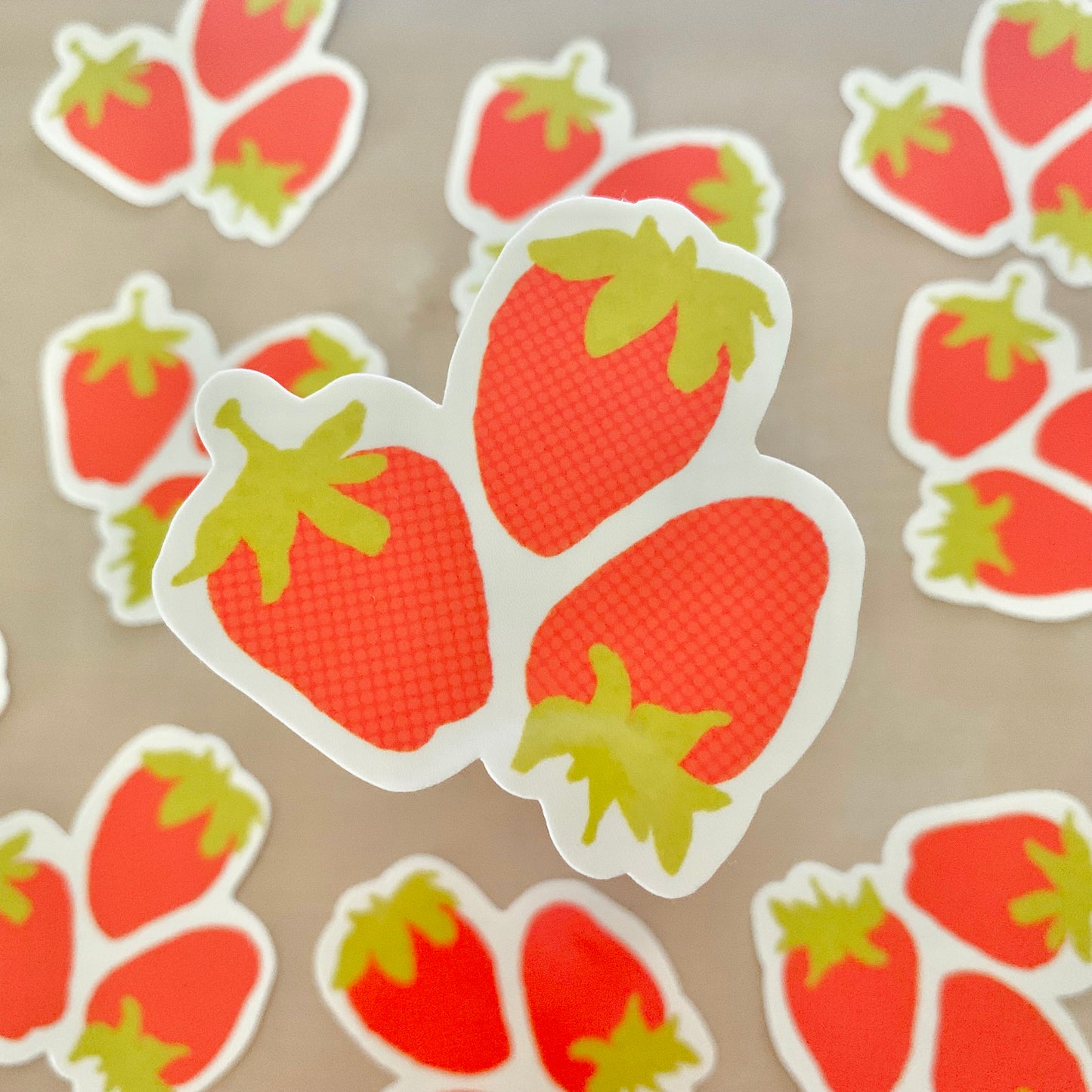 Cottagecore Strawberries 8x8" Art Print