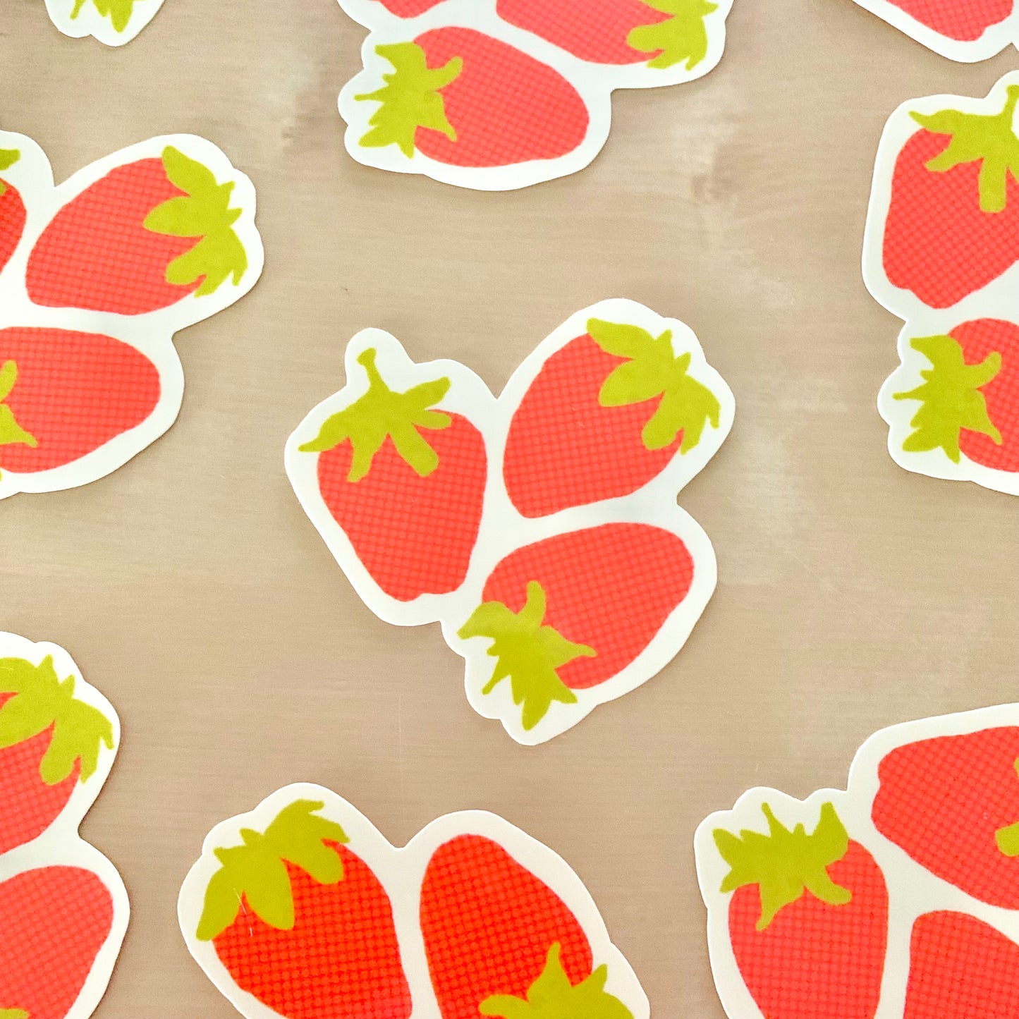 Cottagecore Strawberries 8x8" Art Print