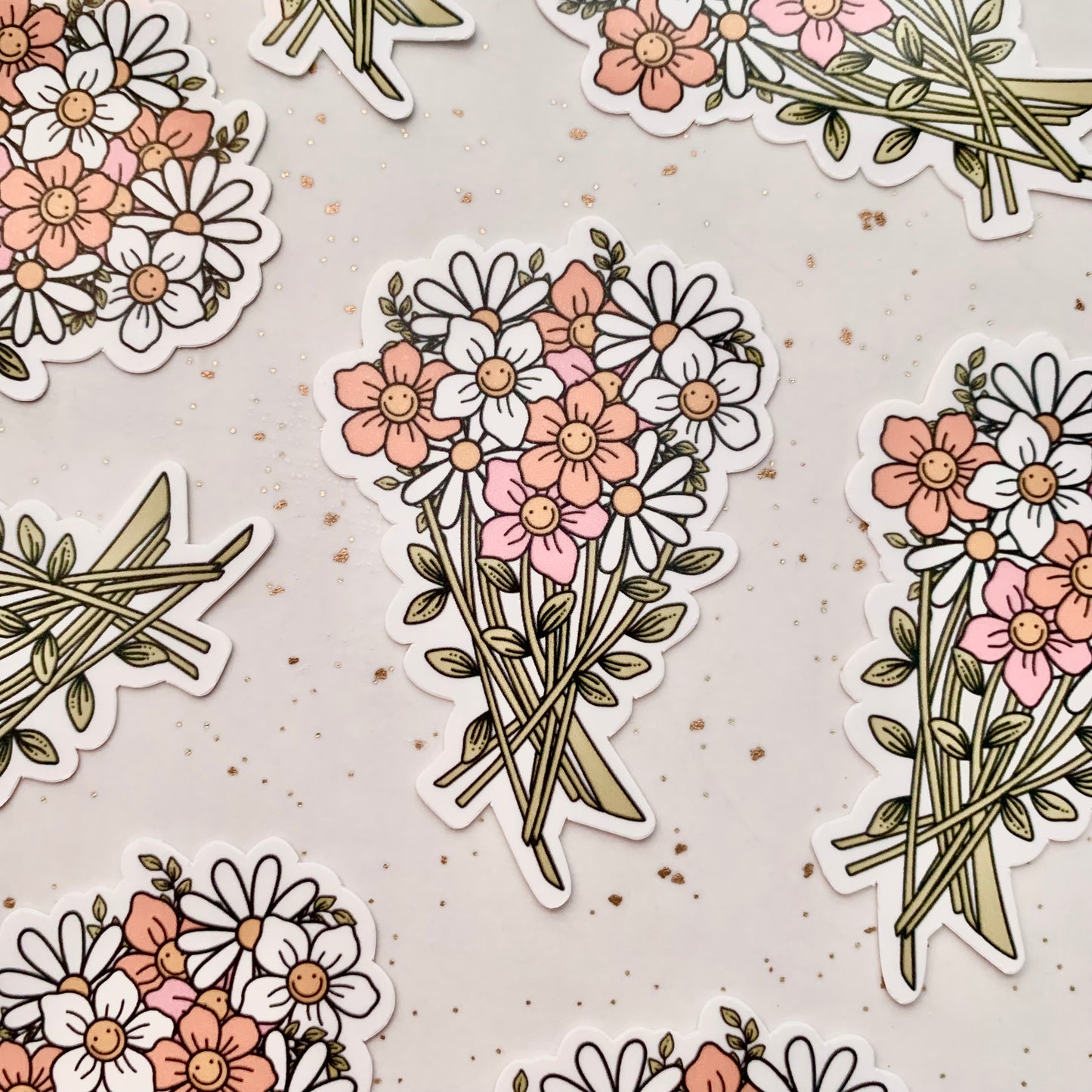 Groovy Flower Bouquet Sticker