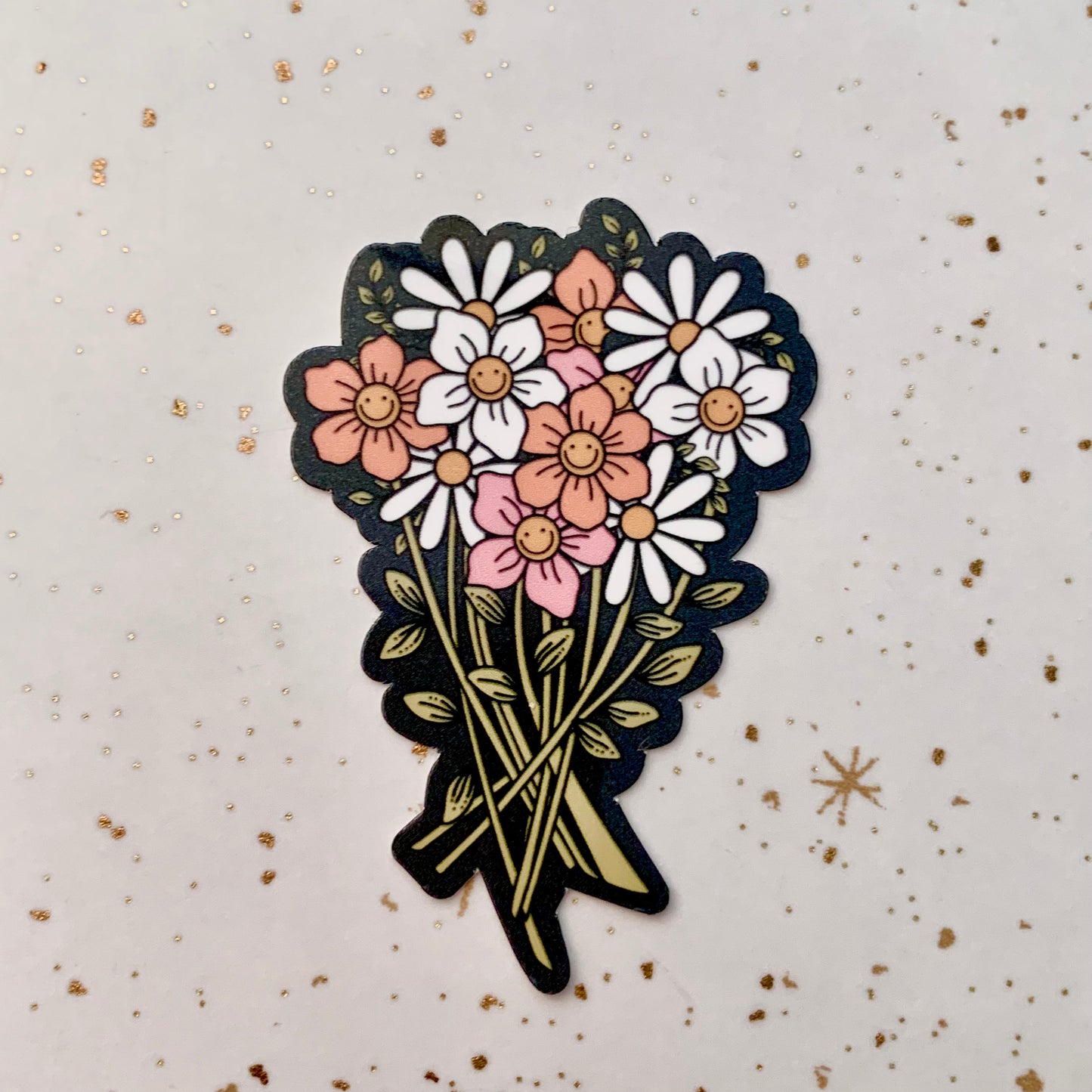 Groovy Flower Bouquet Sticker
