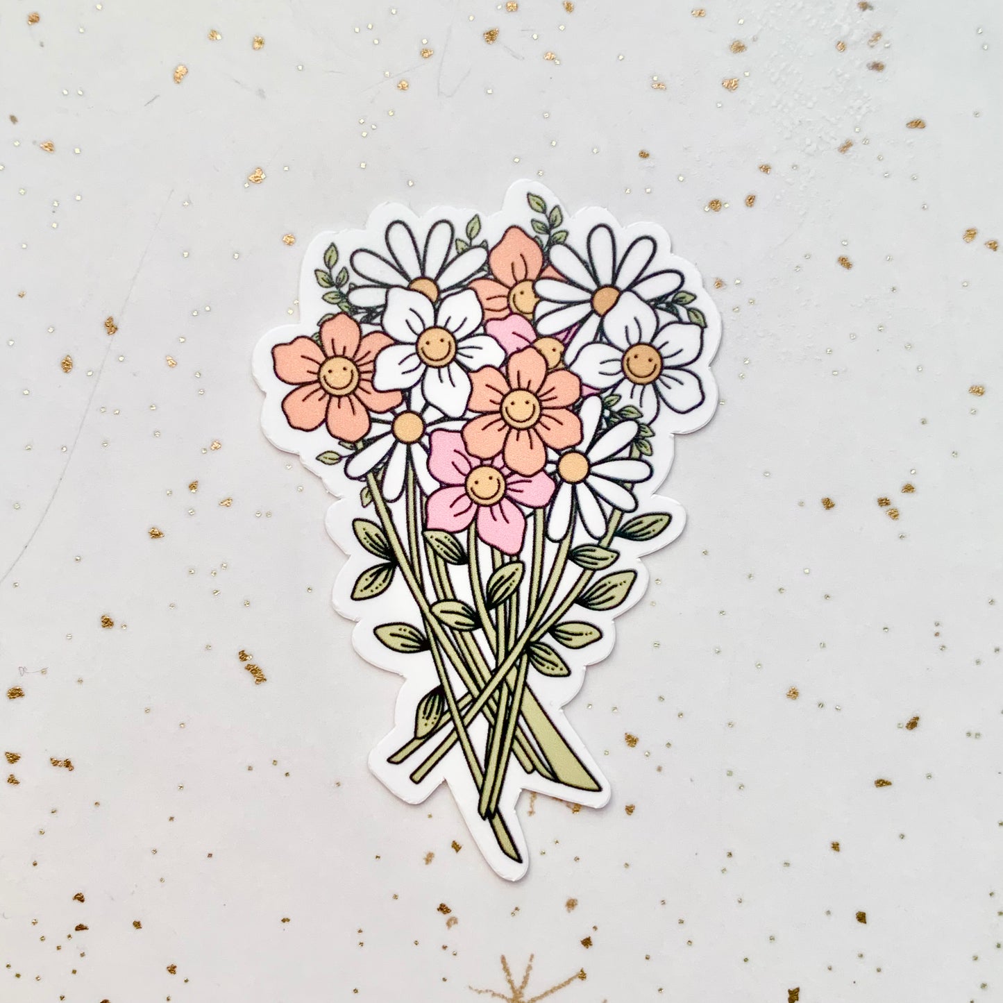 Groovy Flower Bouquet Sticker
