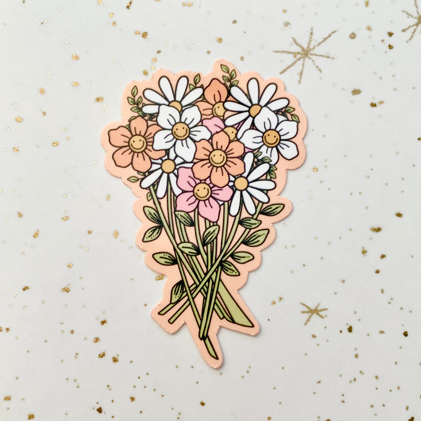 Groovy Flower Bouquet Sticker