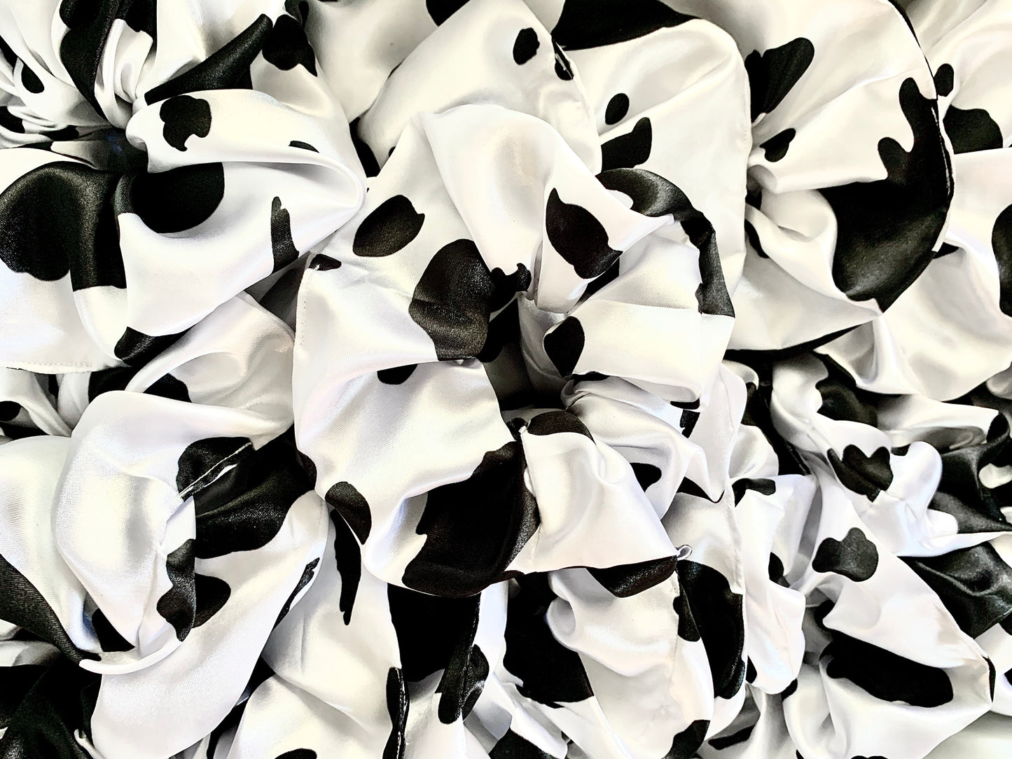 Cow Print Satin Scrunchie - The Lea Scrunchie