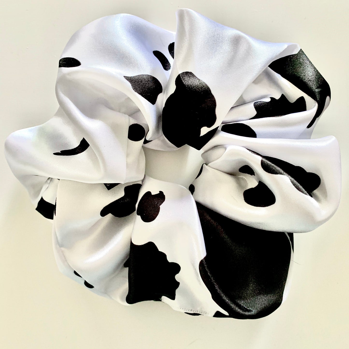 Cow Print Satin Scrunchie - The Lea Scrunchie