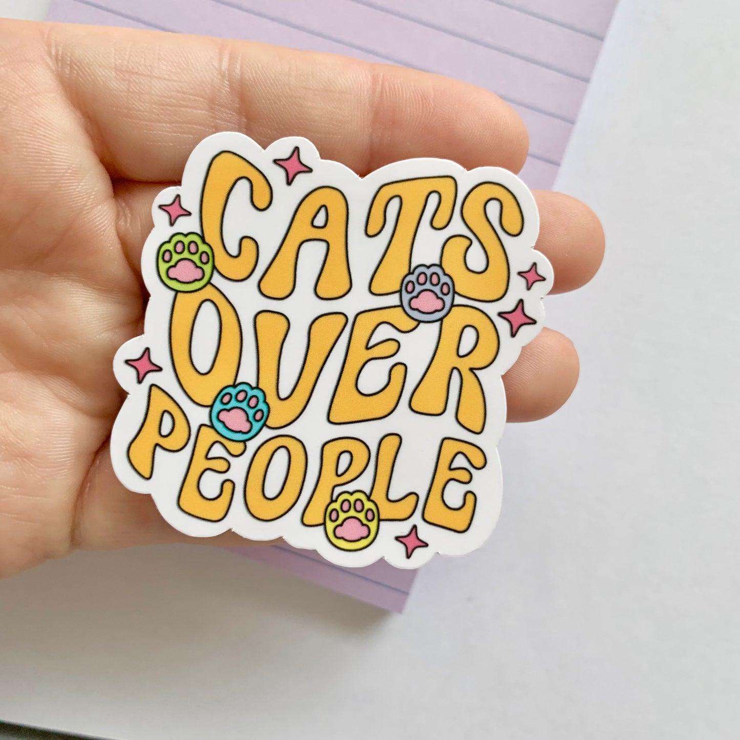 Cats Over People Sticker