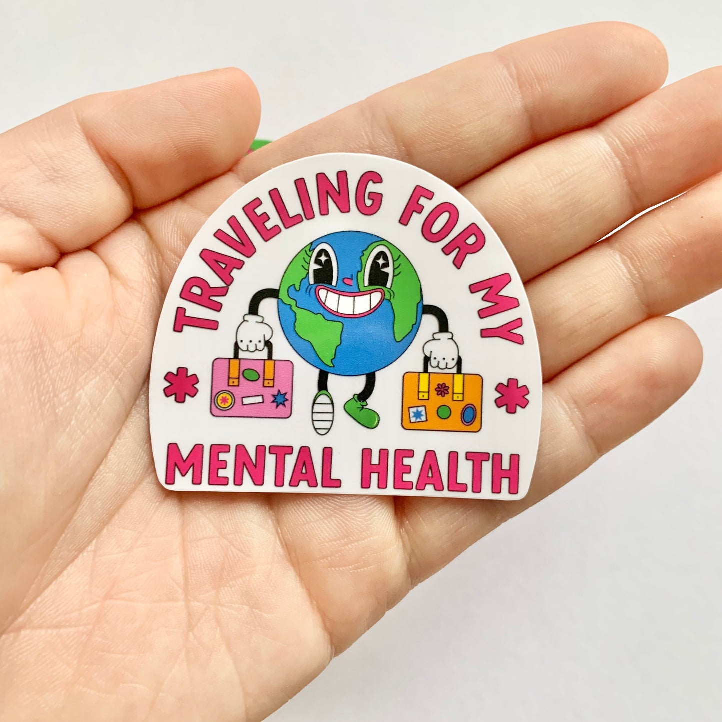 Traveling for My Mental Health Sticker