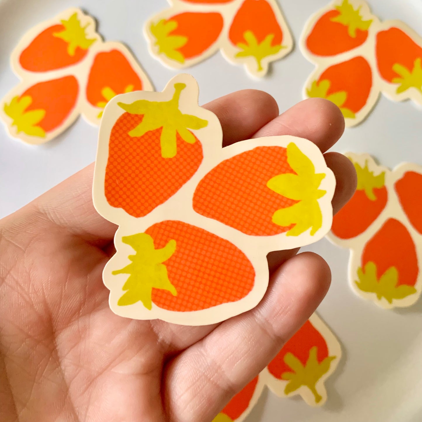 Cottagecore Strawberries Sticker
