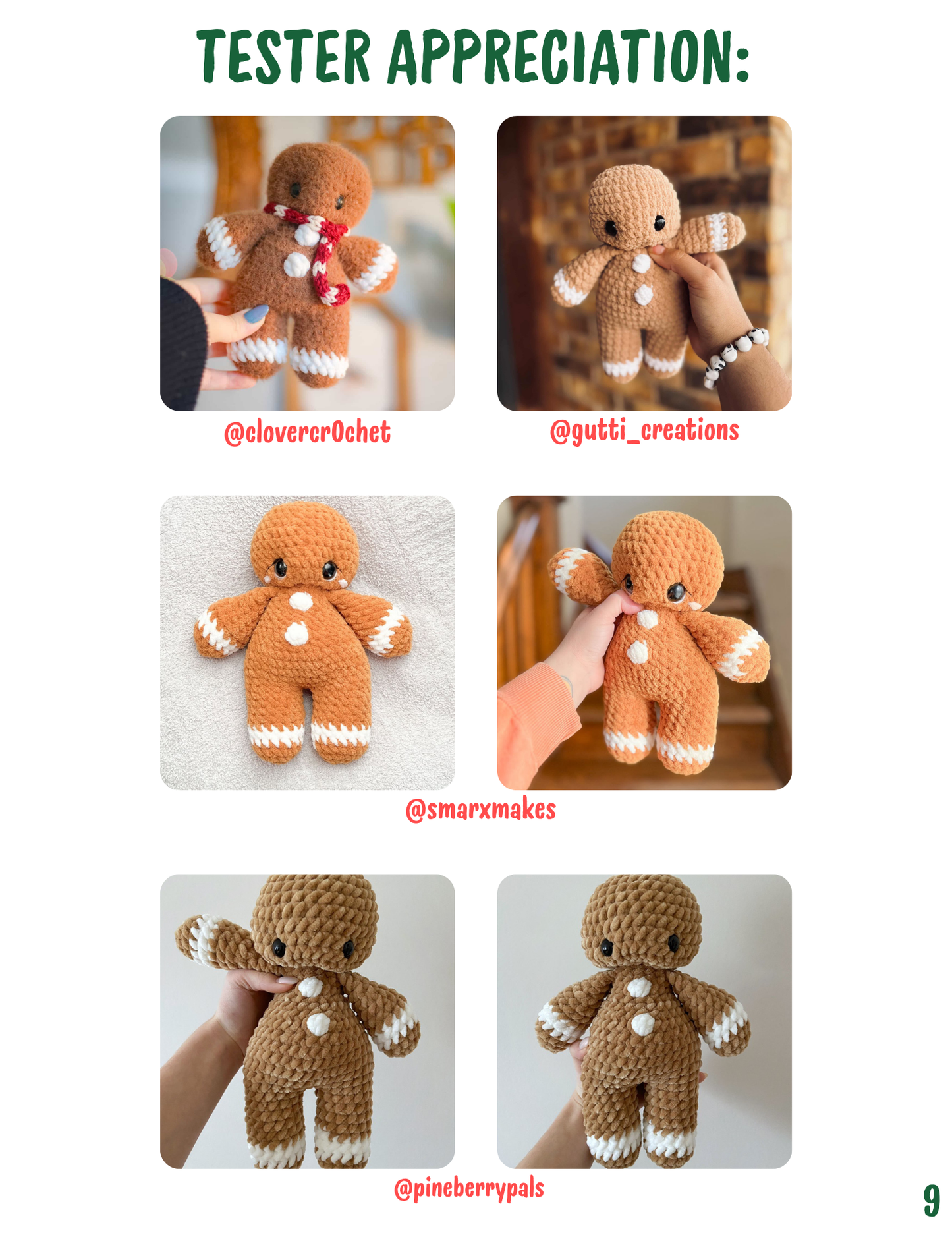 DIGITAL PATTERN: Grady the Gingerbread Man - PDF Crochet Pattern