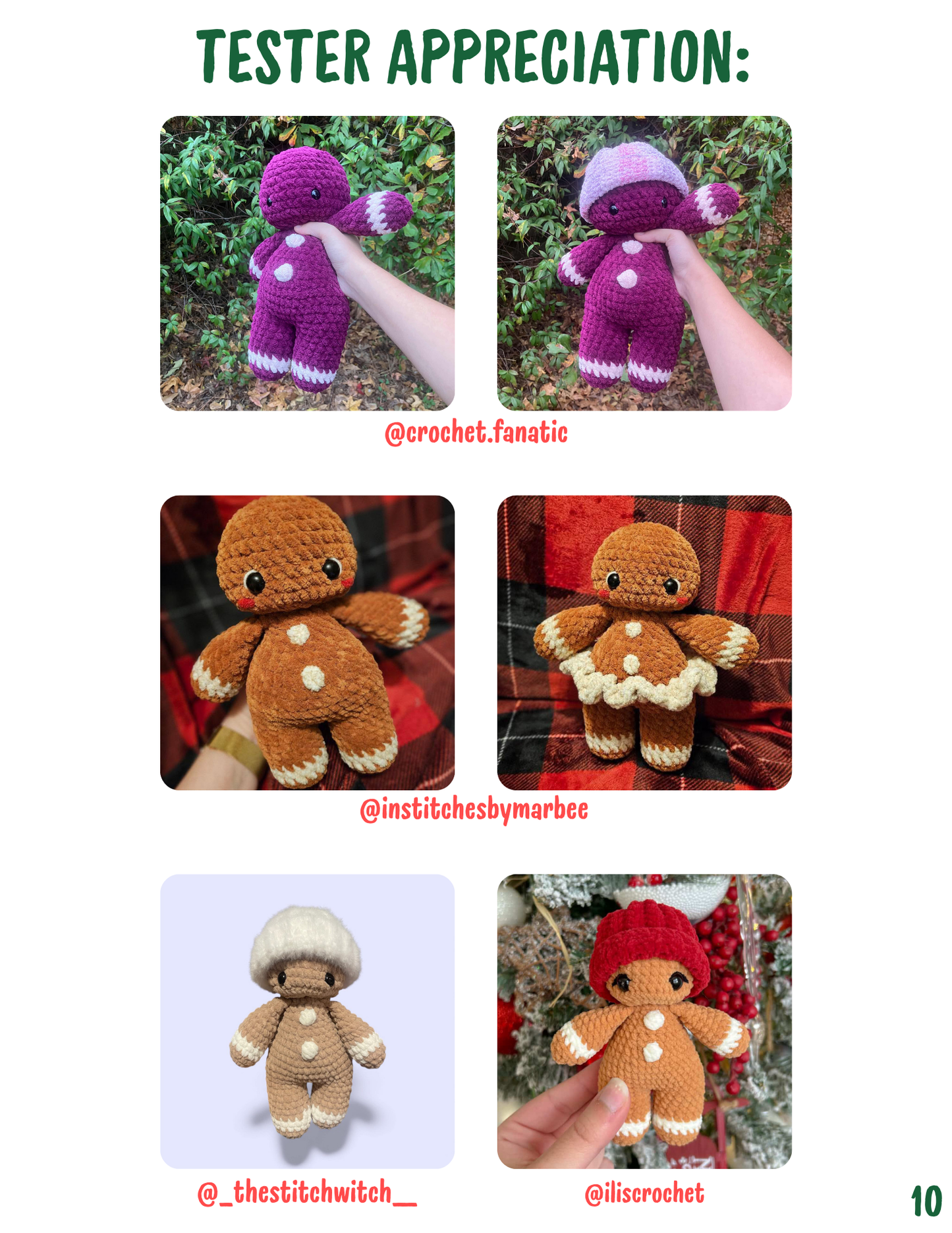 DIGITAL PATTERN: Grady the Gingerbread Man - PDF Crochet Pattern