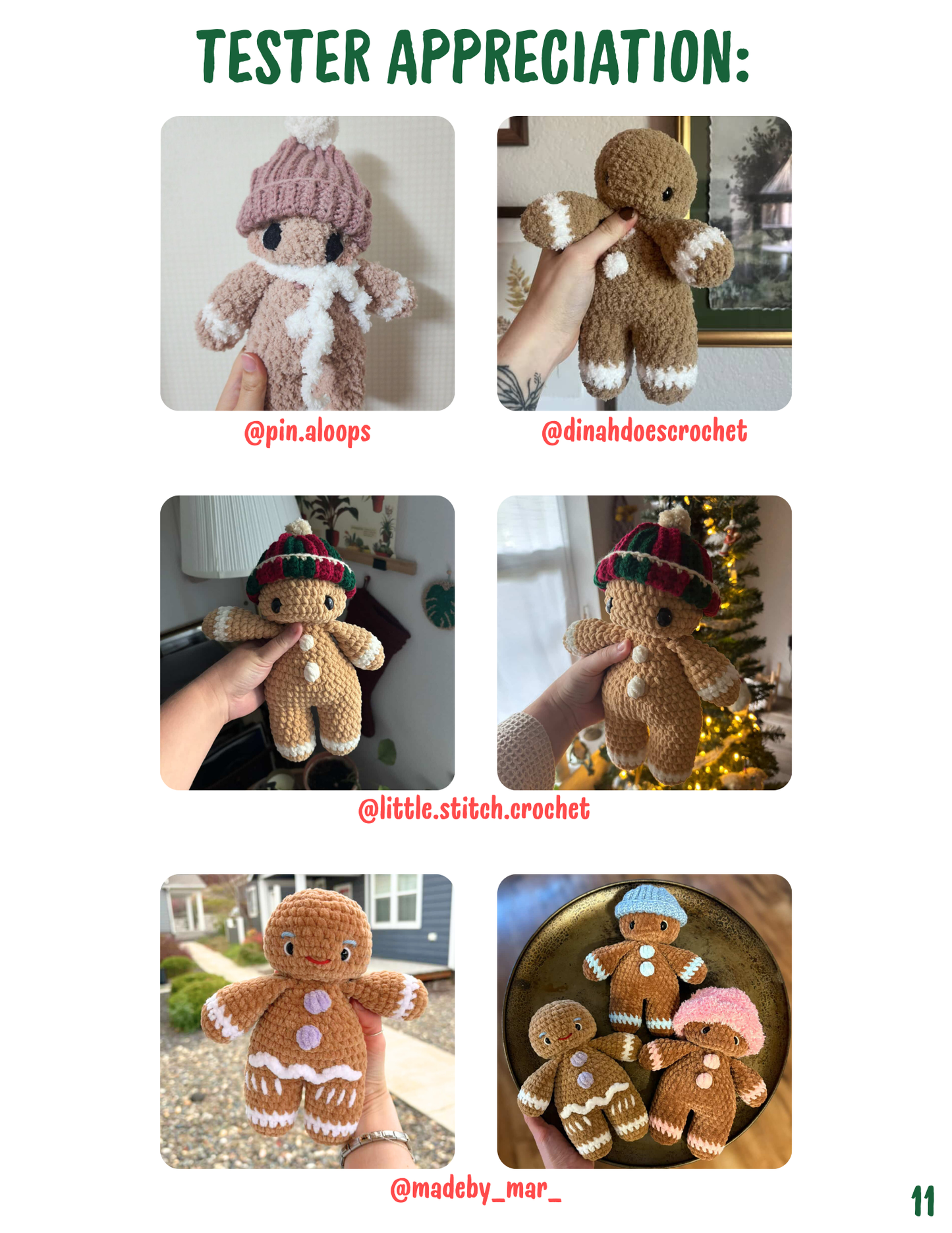 DIGITAL PATTERN: Grady the Gingerbread Man - PDF Crochet Pattern
