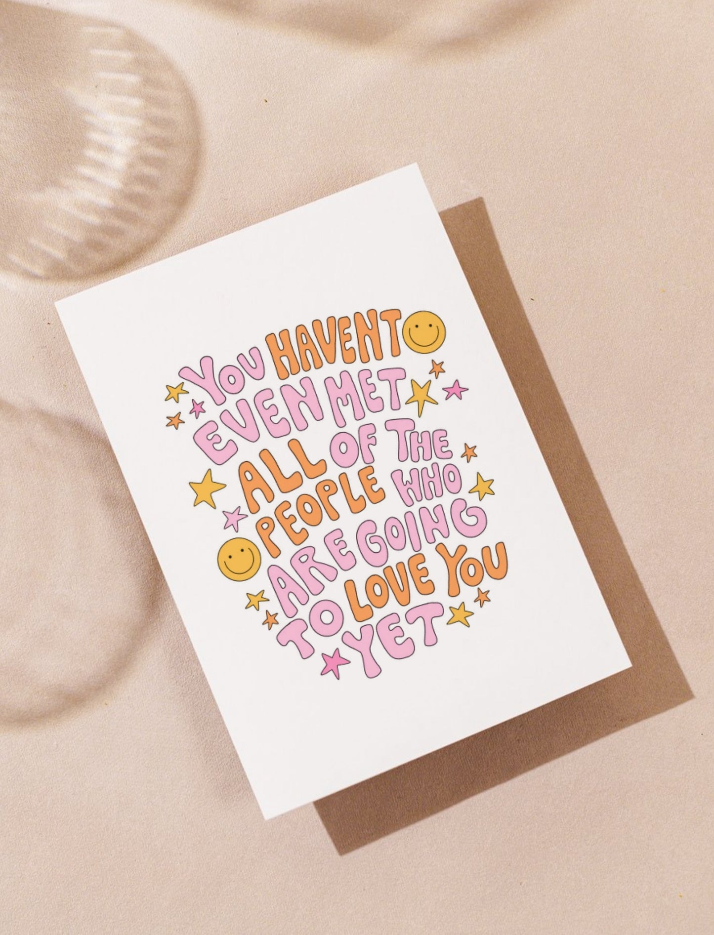 Gratitude Love Card - Girly Greeting Cards - Happy Art Card