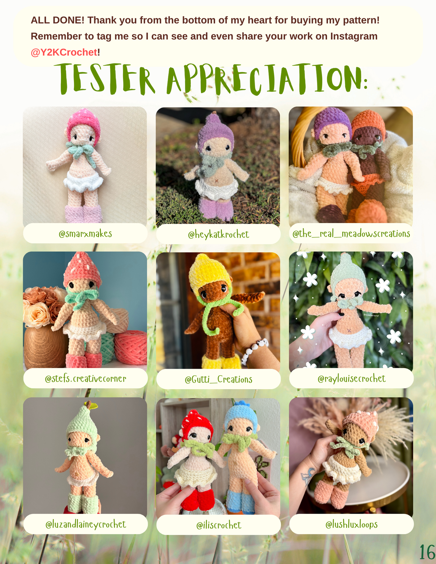 DIGITAL PATTERN: Button Babies - PDF Crochet Pattern