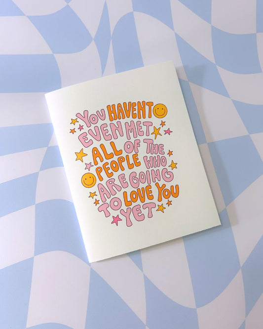 Gratitude Love Card - Girly Greeting Cards - Happy Art Card