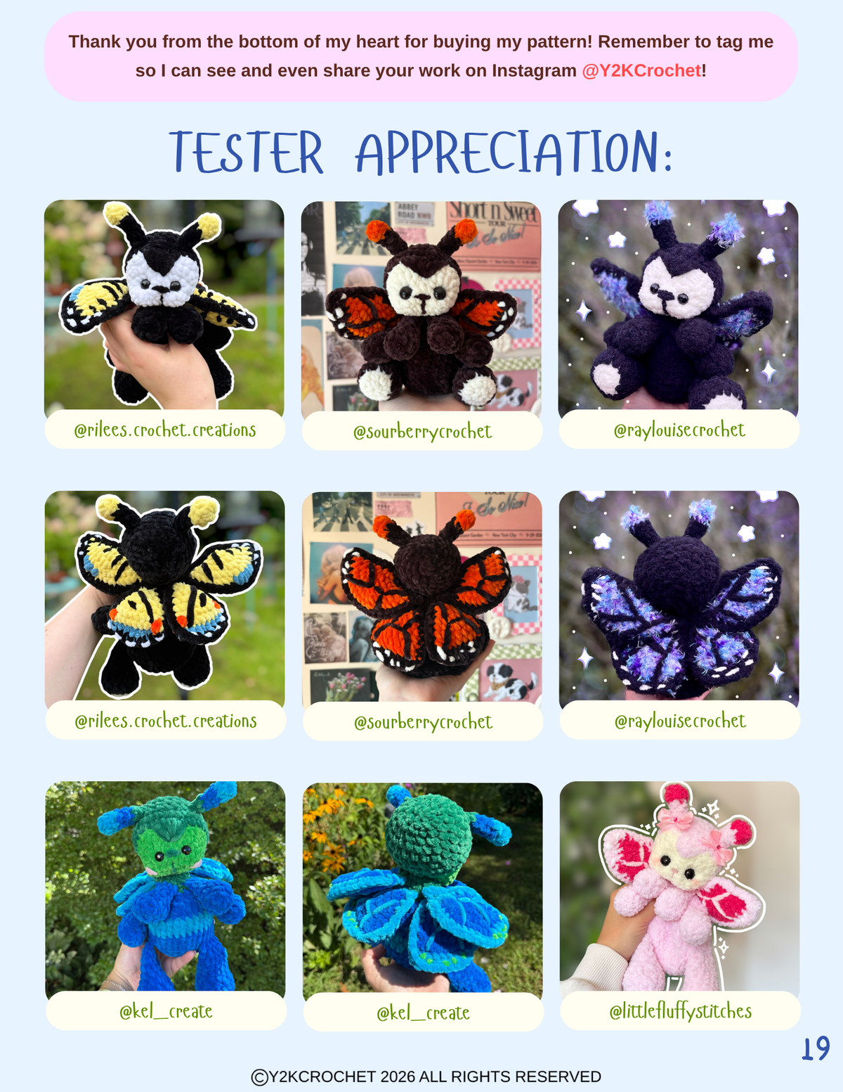 DIGITAL PATTERN: Mishka the Monarch Butterfly - Amigurumi Crochet Pattern