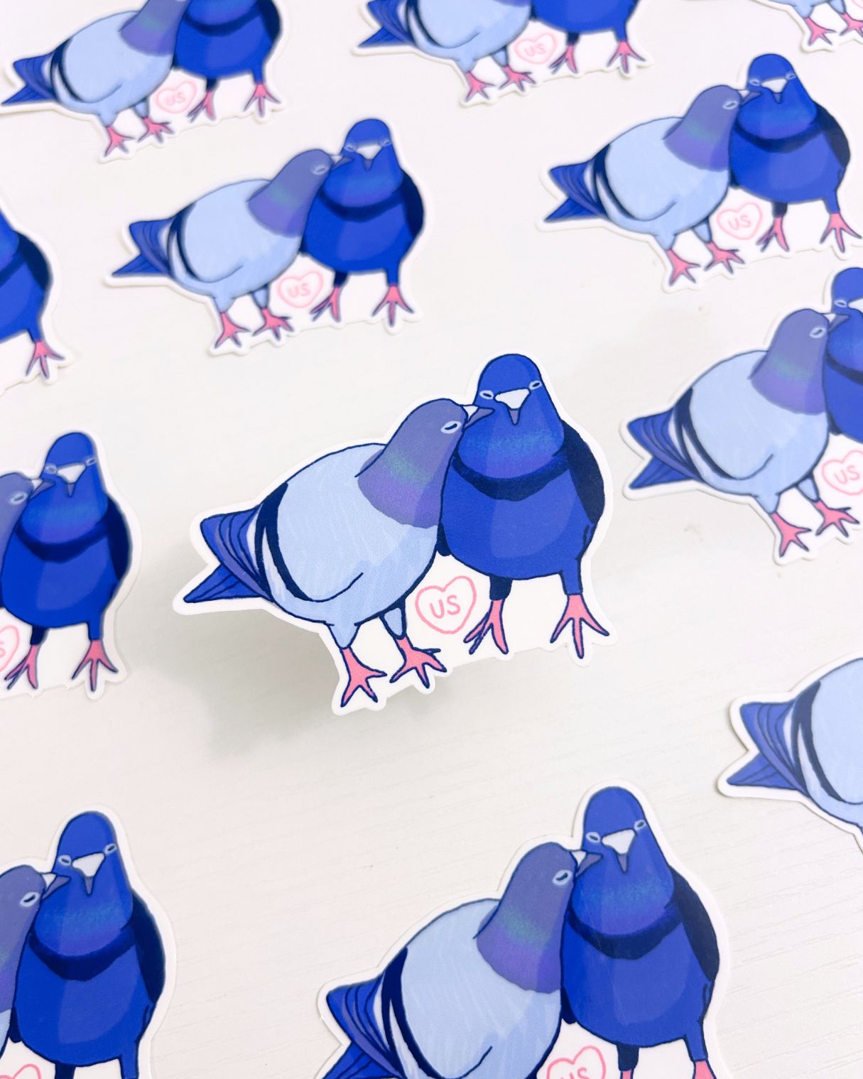 Us as Pigeons in Love Sticker - New York City Pigeons