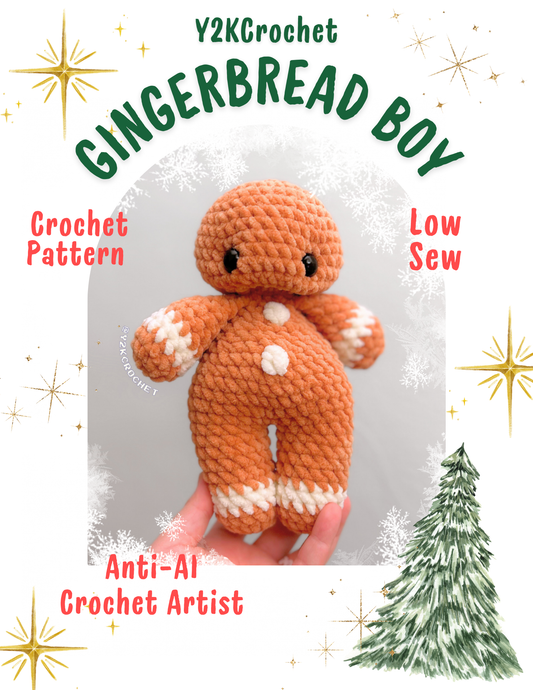 DIGITAL PATTERN: Grady the Gingerbread Man - PDF Crochet Pattern