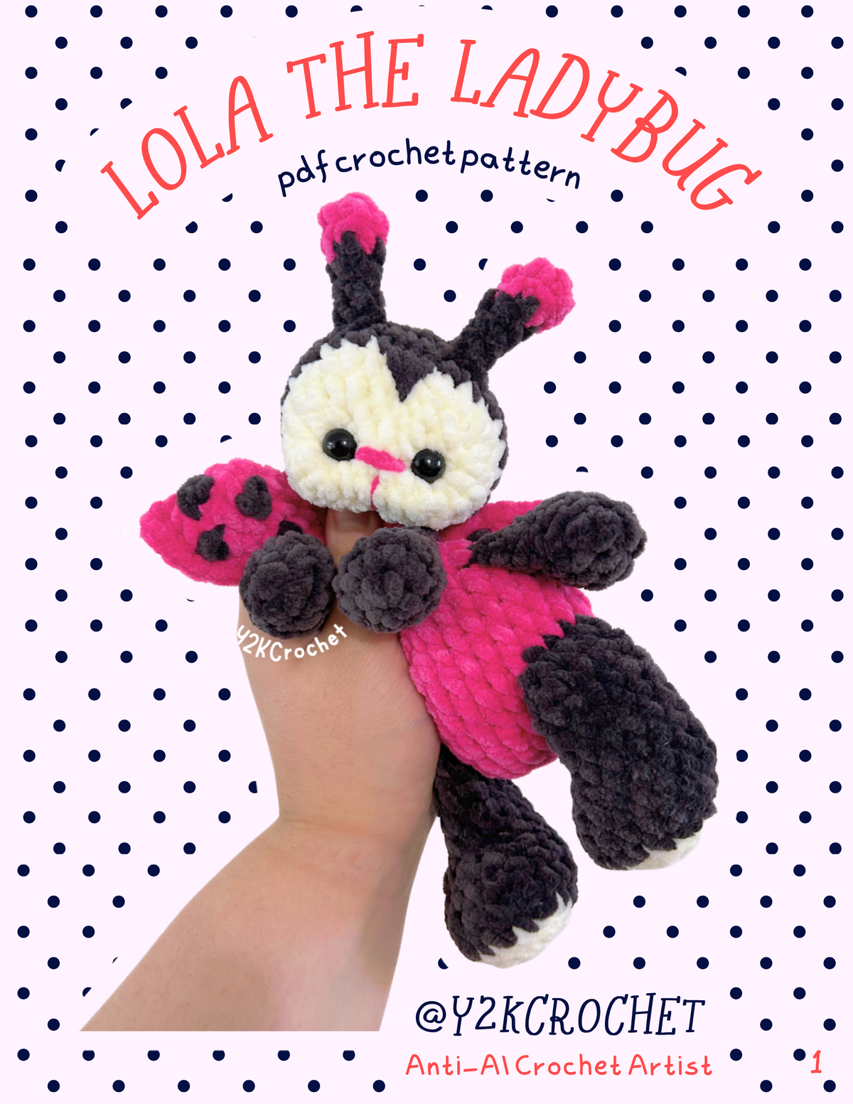 DIGITAL PATTERN: Lola the Ladybug - Amigurumi Bug Crochet Pattern