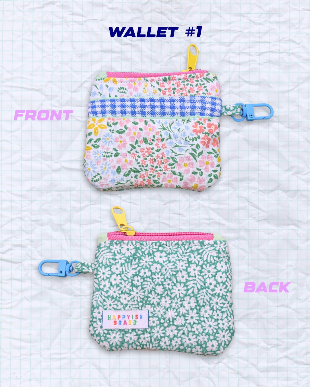 OOAK Keychain Wallets - Handmade Fabric Card Wallet