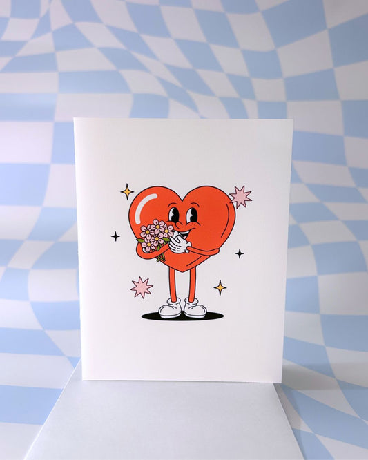 Red Heart Love Card - Girly Greeting Cards - Mother's Day