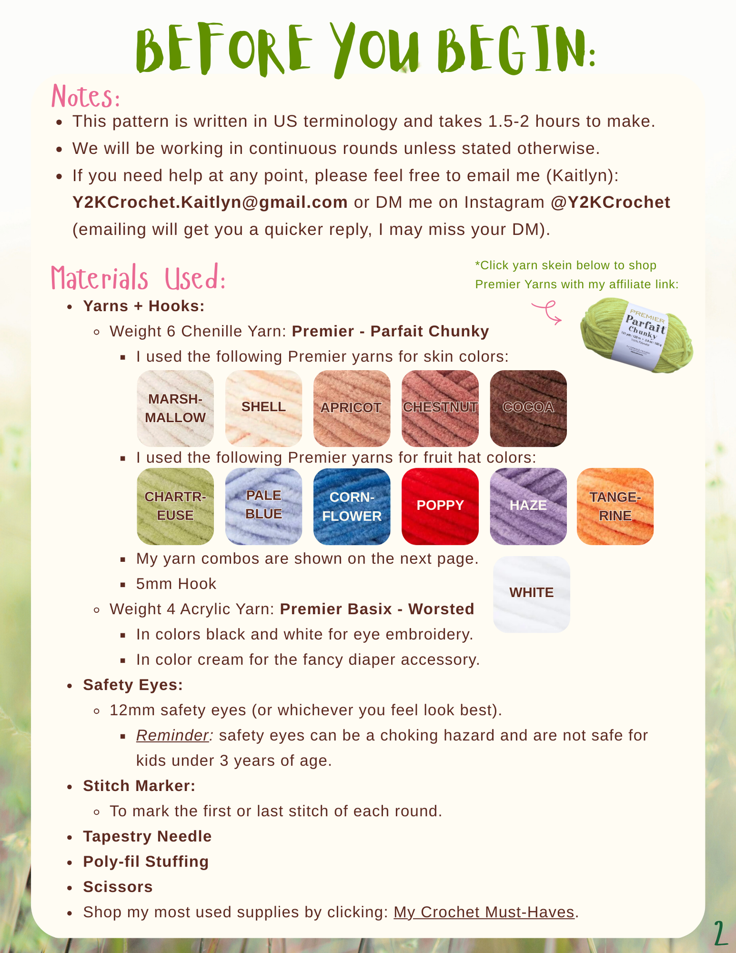 DIGITAL PATTERN: Button Babies - PDF Crochet Pattern