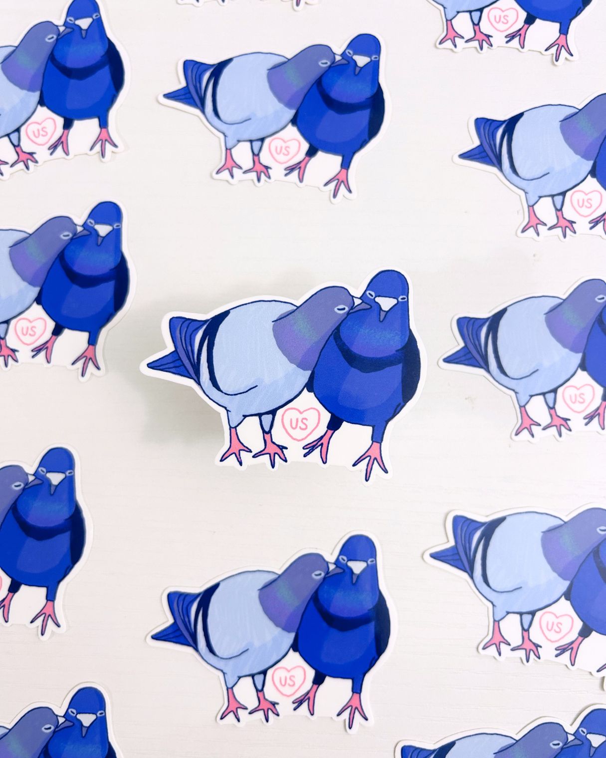 Us as Pigeons in Love Sticker - New York City Pigeons