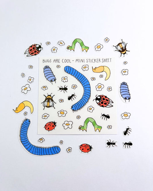 Bugs are Cool Mini Sticker Sheet - Junk Journal / Planner Stickers