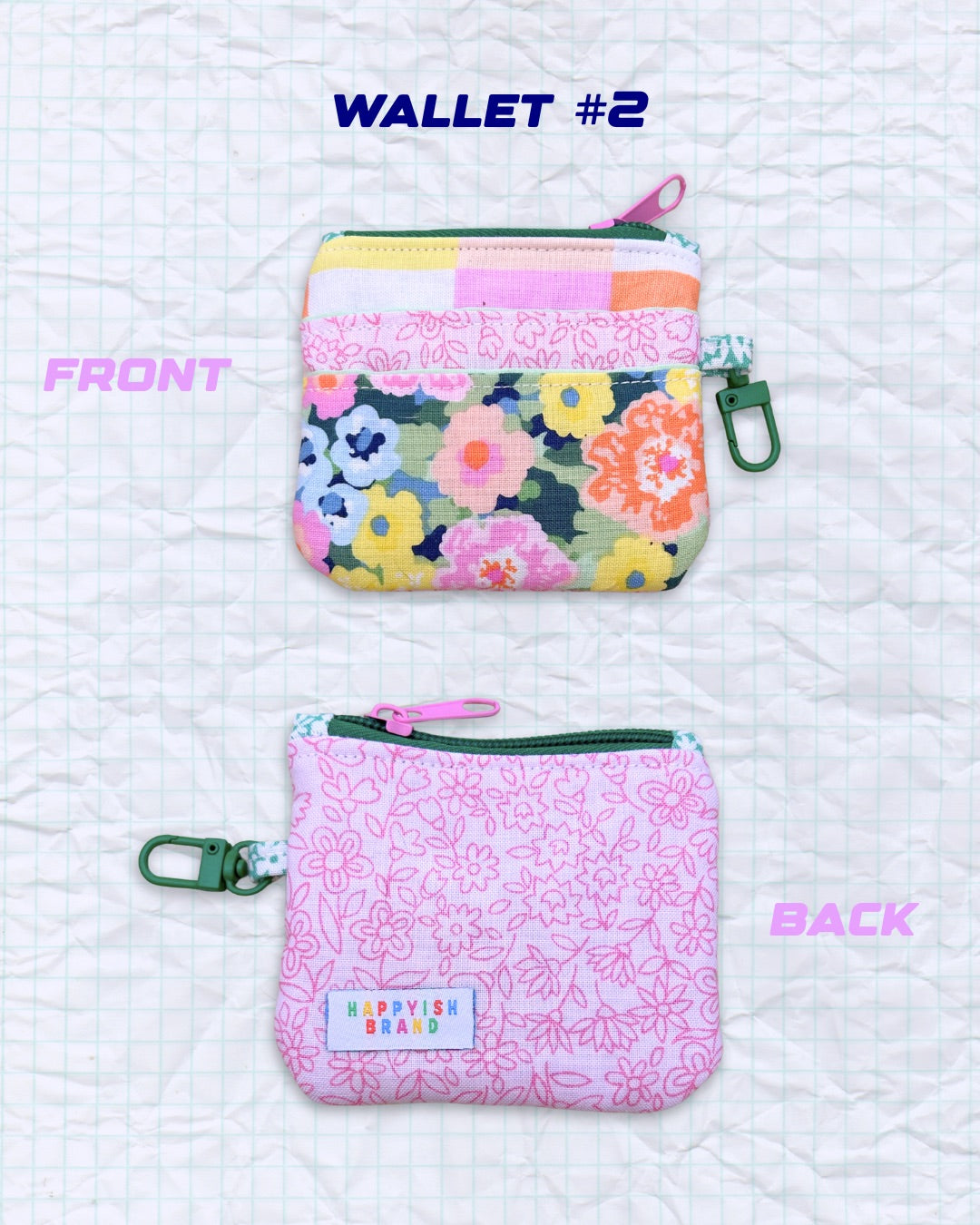 OOAK Keychain Wallets - Handmade Fabric Card Wallet