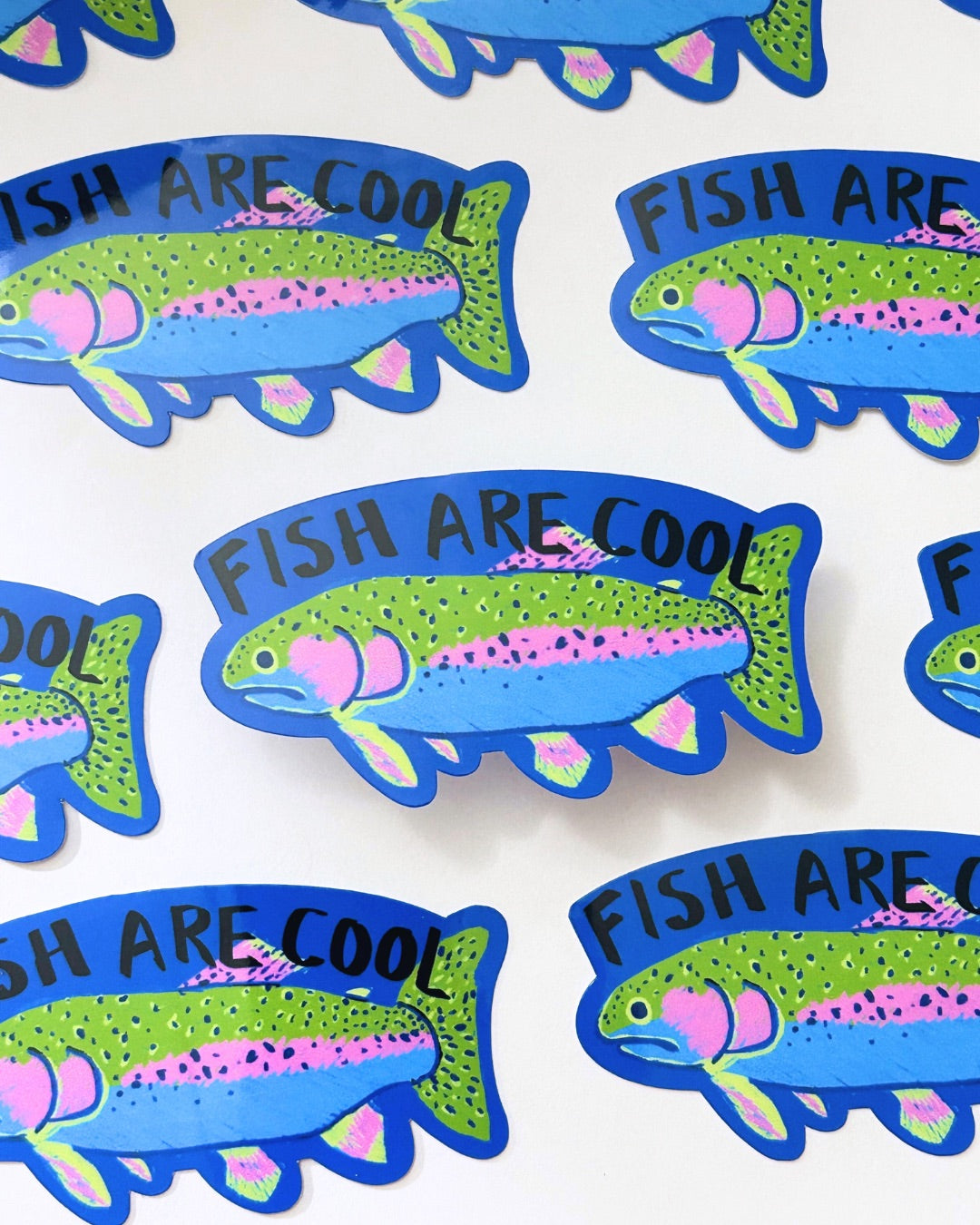 Fish are Cool - Rainbow Trout Sticker