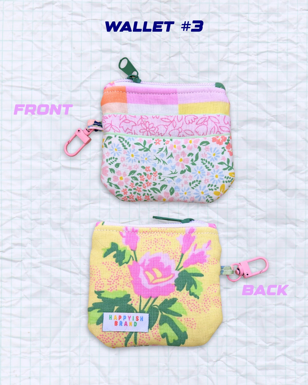 OOAK Keychain Wallets - Handmade Fabric Card Wallet