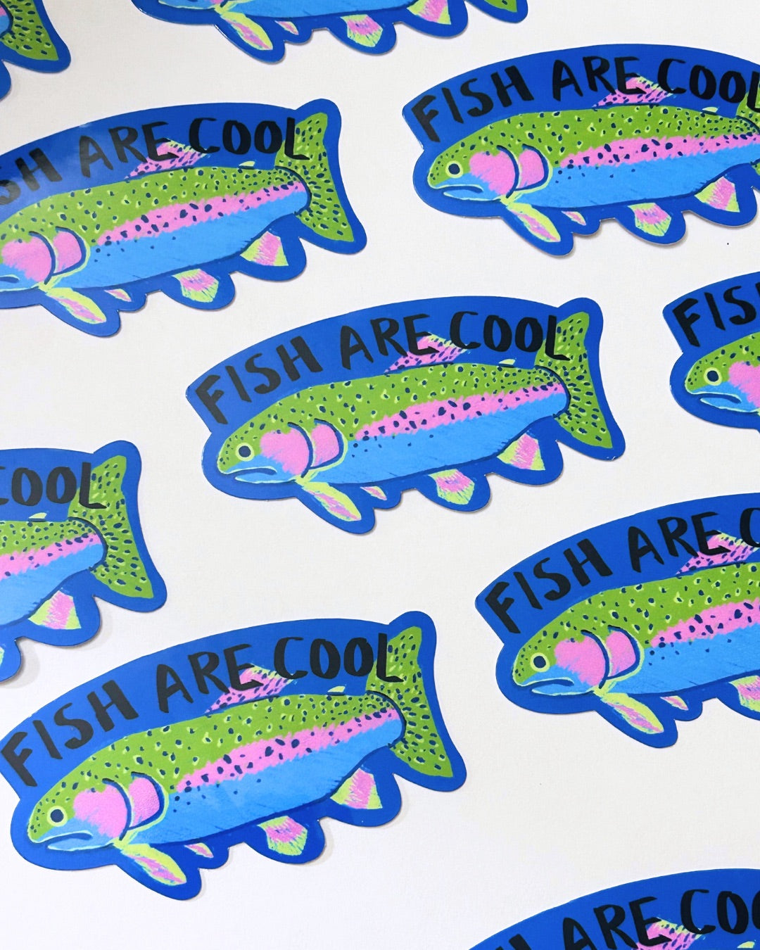 Fish are Cool - Rainbow Trout Sticker