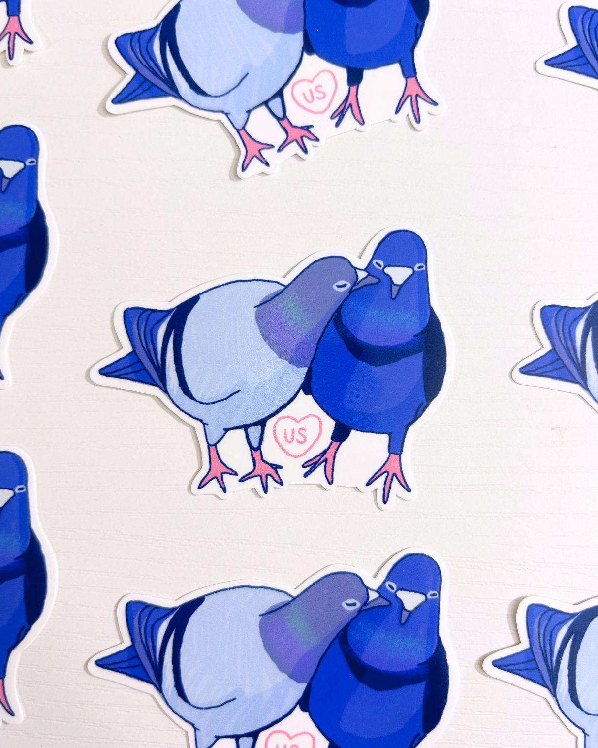 Us as Pigeons in Love Sticker - New York City Pigeons