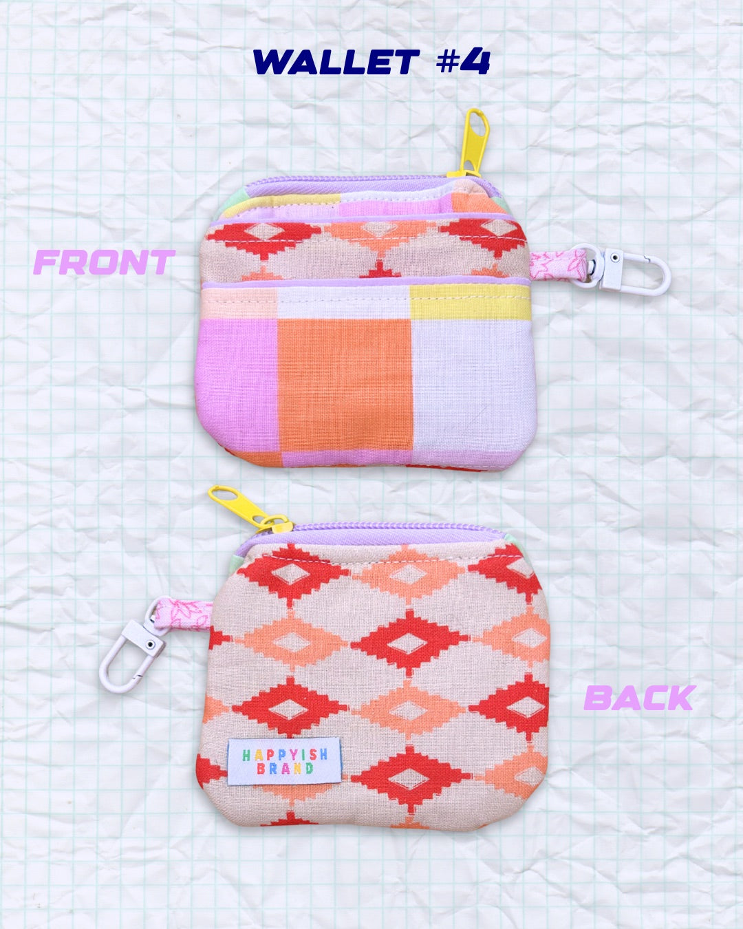 OOAK Keychain Wallets - Handmade Fabric Card Wallet