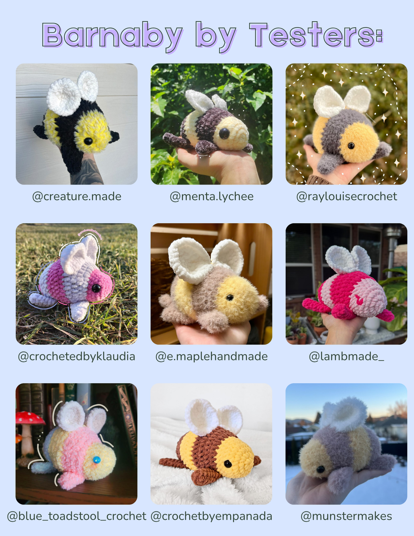 DIGITAL PATTERNS: Barnaby + Baby Barnaby - Bundle and Save - PDF Crochet Patterns