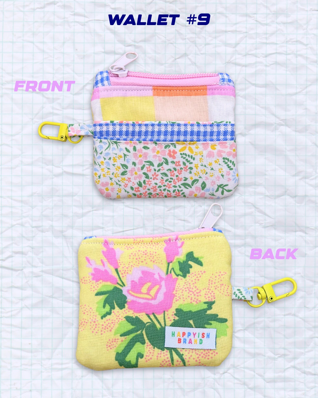 OOAK Keychain Wallets - Handmade Fabric Card Wallet