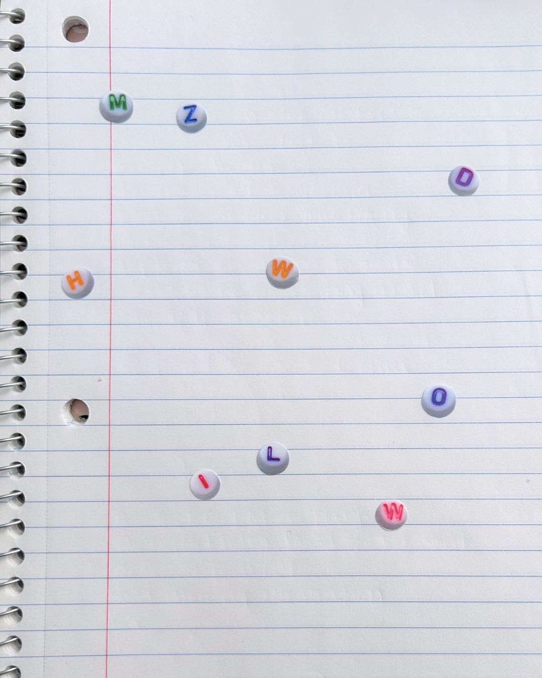 Alphabet Beads Mini Sticker Sheet - Junk Journal / Planner Letter Stickers
