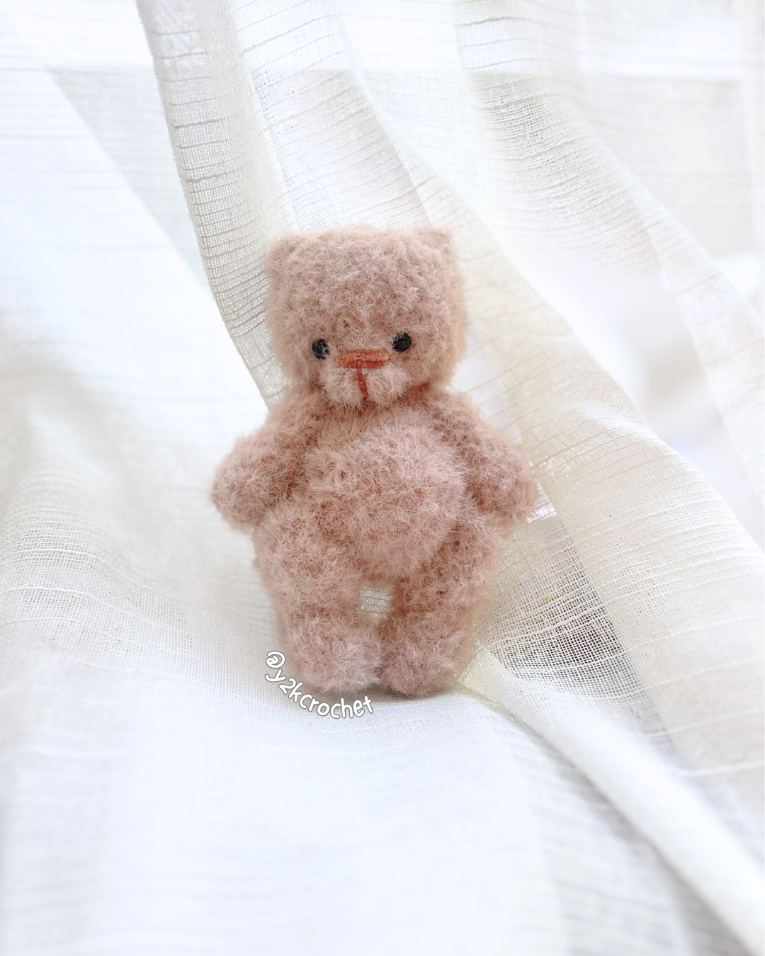 Bagley Mini Teddy Bear Plushie - Crochet Bear Plush