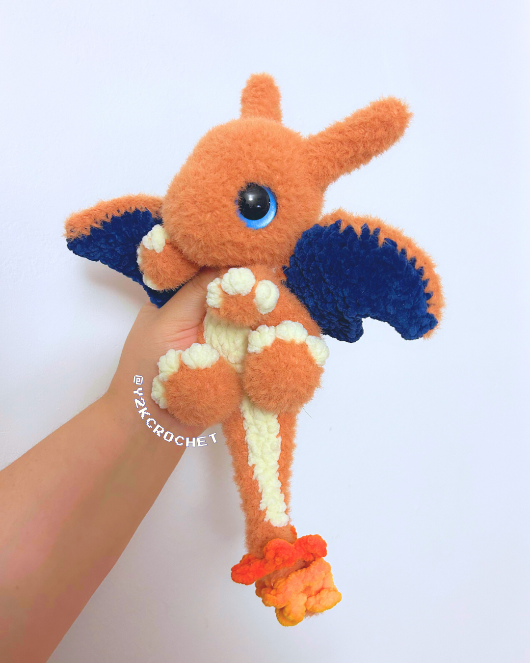 Charizard Pokemon Plush - Handmade Pokemon Plushie Snuggler